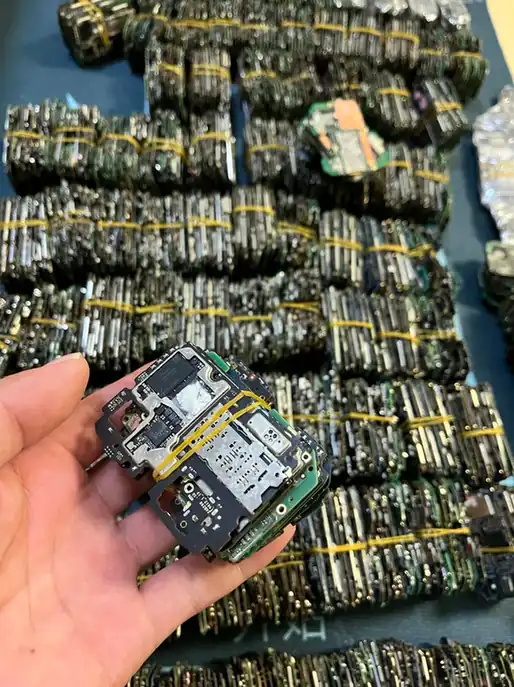 Finished electronics and accessories prepared for packaging inspection
